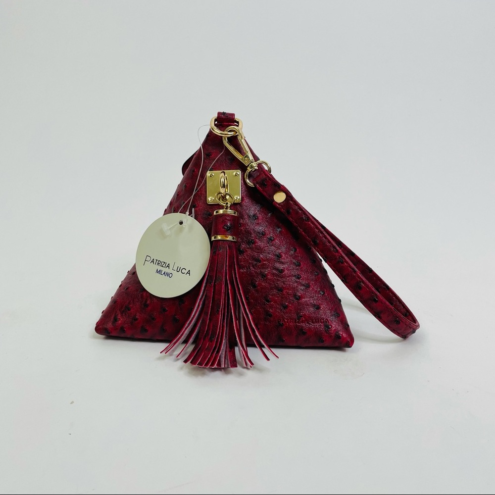 Patrizia Luca Triangle Pyramid Tassel Clutch